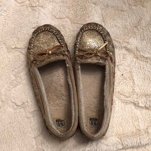Shimmery moccasins